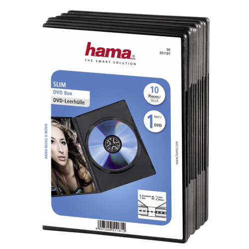 1x10 Hama DVD-Leerhülle Slim