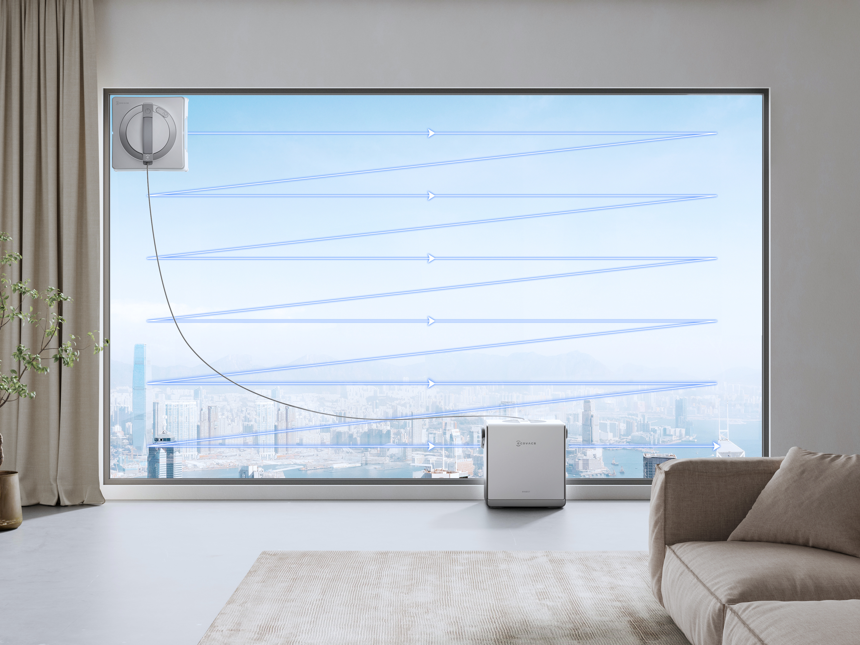 ECOVACS Winbot W2 PRO OMNI Fensterroboter weiß – Ansicht 13