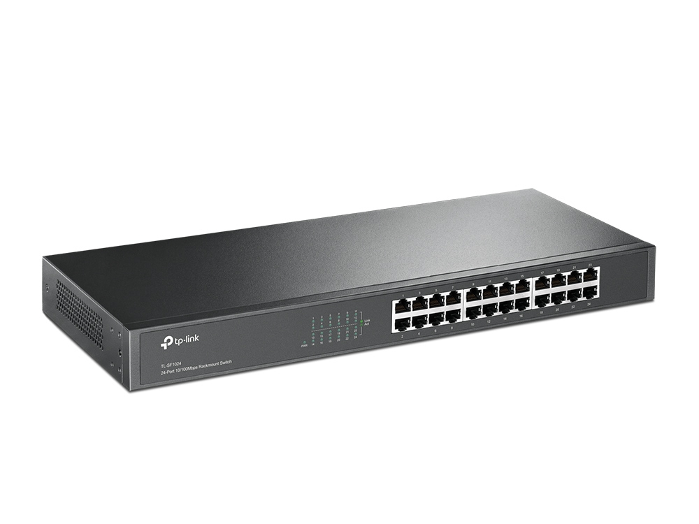 TP-LINK TL-SF1024 Unmanaged Fast Ethernet (10/100) Schwarz