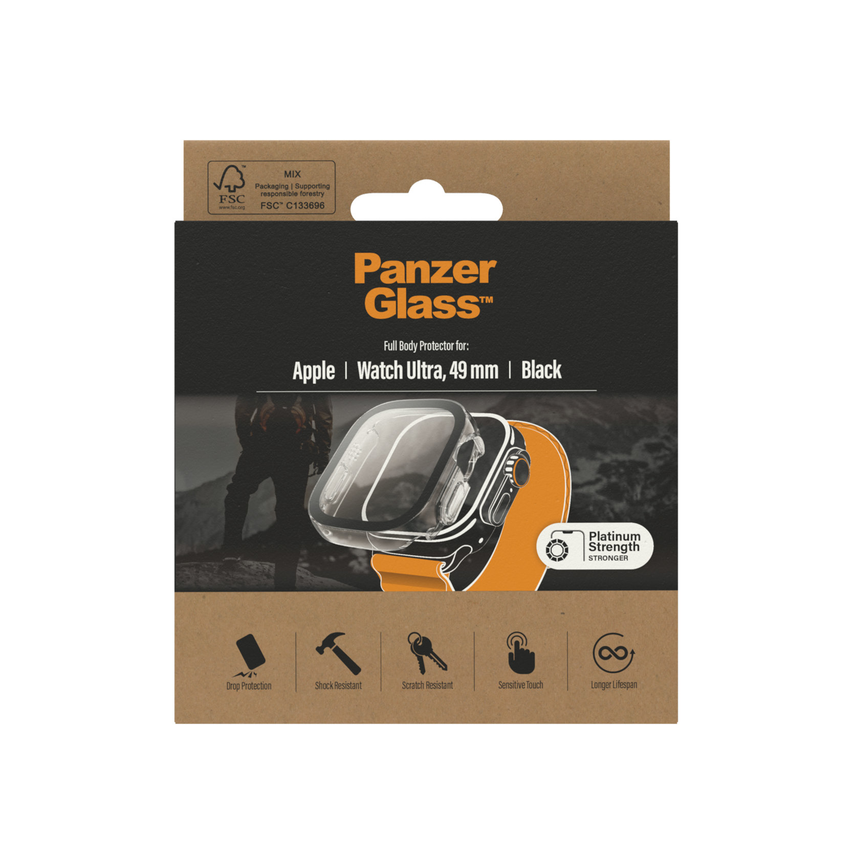 PanzerGlass Full Body Apple Watch Ultra 49mm | Black 101635214_9464709408