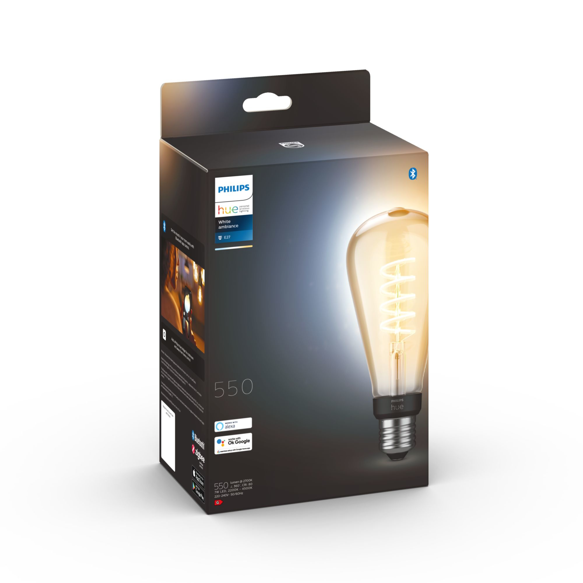 Philips Hue White Amb. E27 Einzelp GiantEdisonST72 Filam 300lm 92757842_1958235584