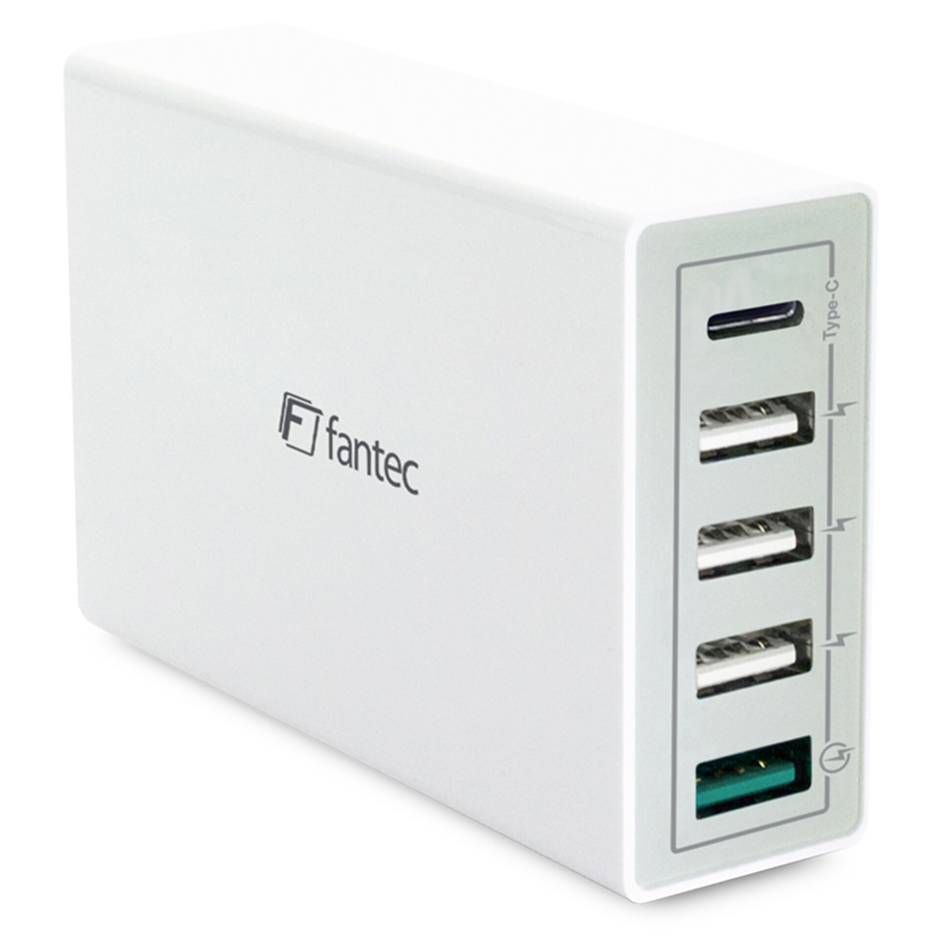 FANTEC QC3-A51 Quick Charge 3.0 40W 5 USB Ports weiß 818043_00 FANTEC QC3-A51 Quick Charge 3.0 40W 5 USB Ports weiß 818043_00