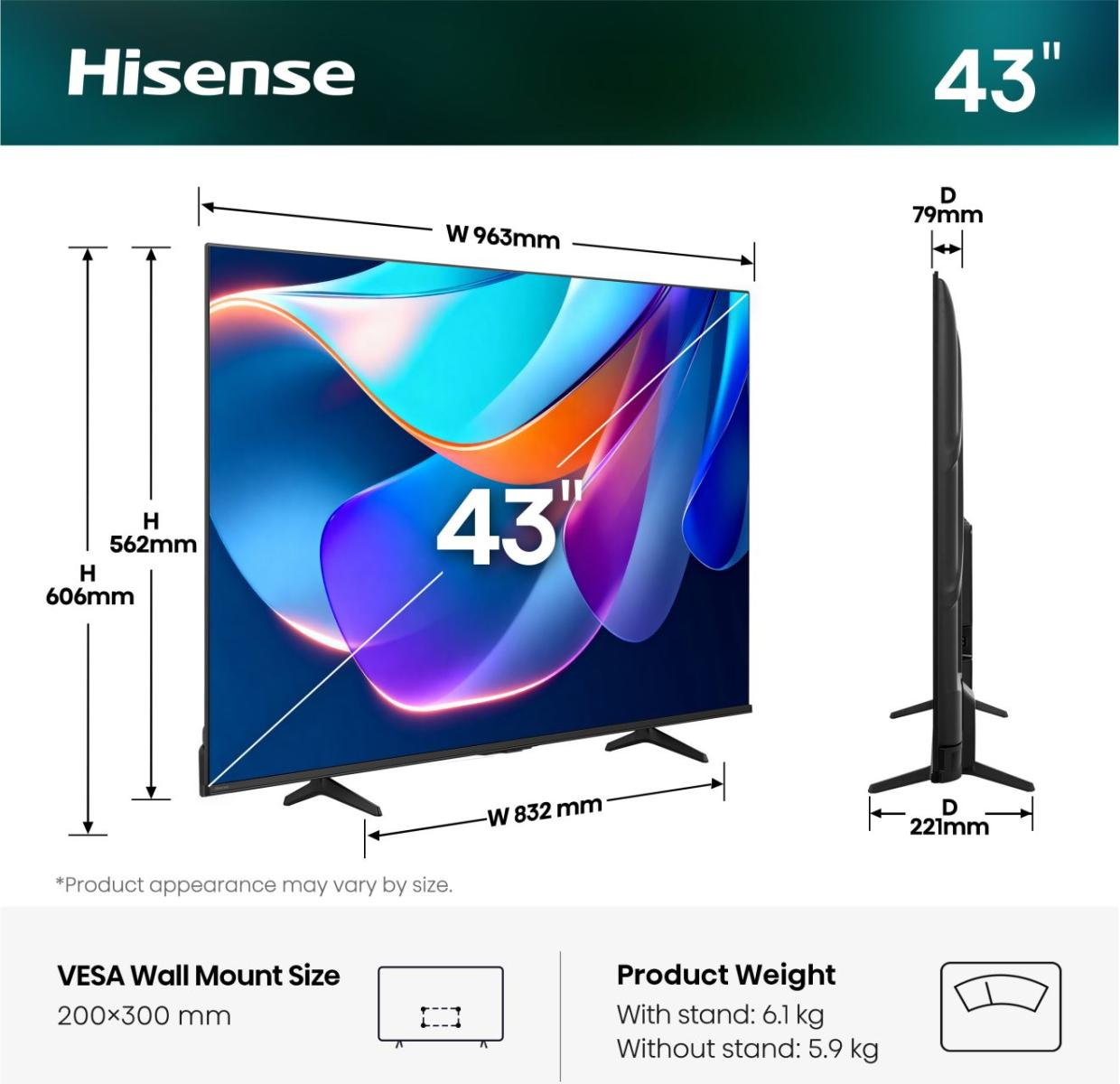 Hisense 43A6S 333b806a6934685081789c5191bac622d109d4a7