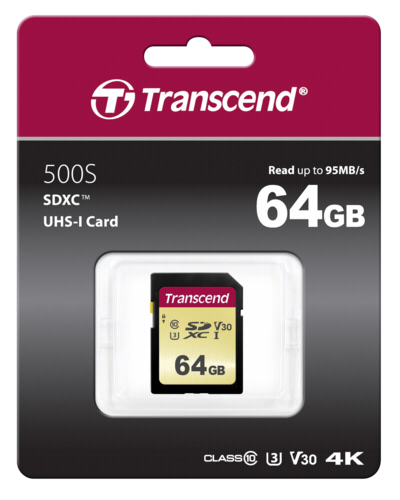 Transcend SDXC 500S         64GB