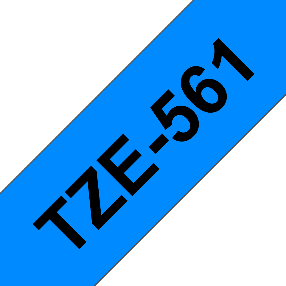 Schriftband TZe-561 (lam.) Schwarz auf Blau 36 mm x 8 m – Ansicht 1