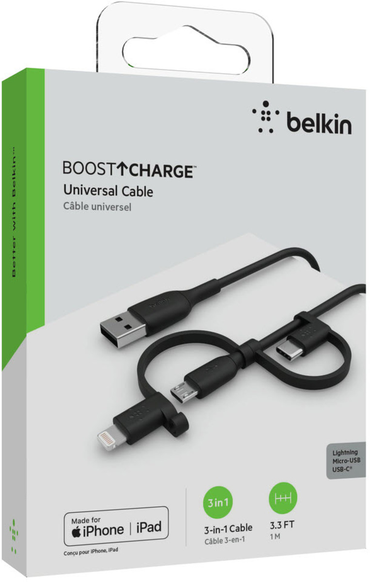 Belkin BOOST CHARGE Universal Ladekabel 1m schwarz