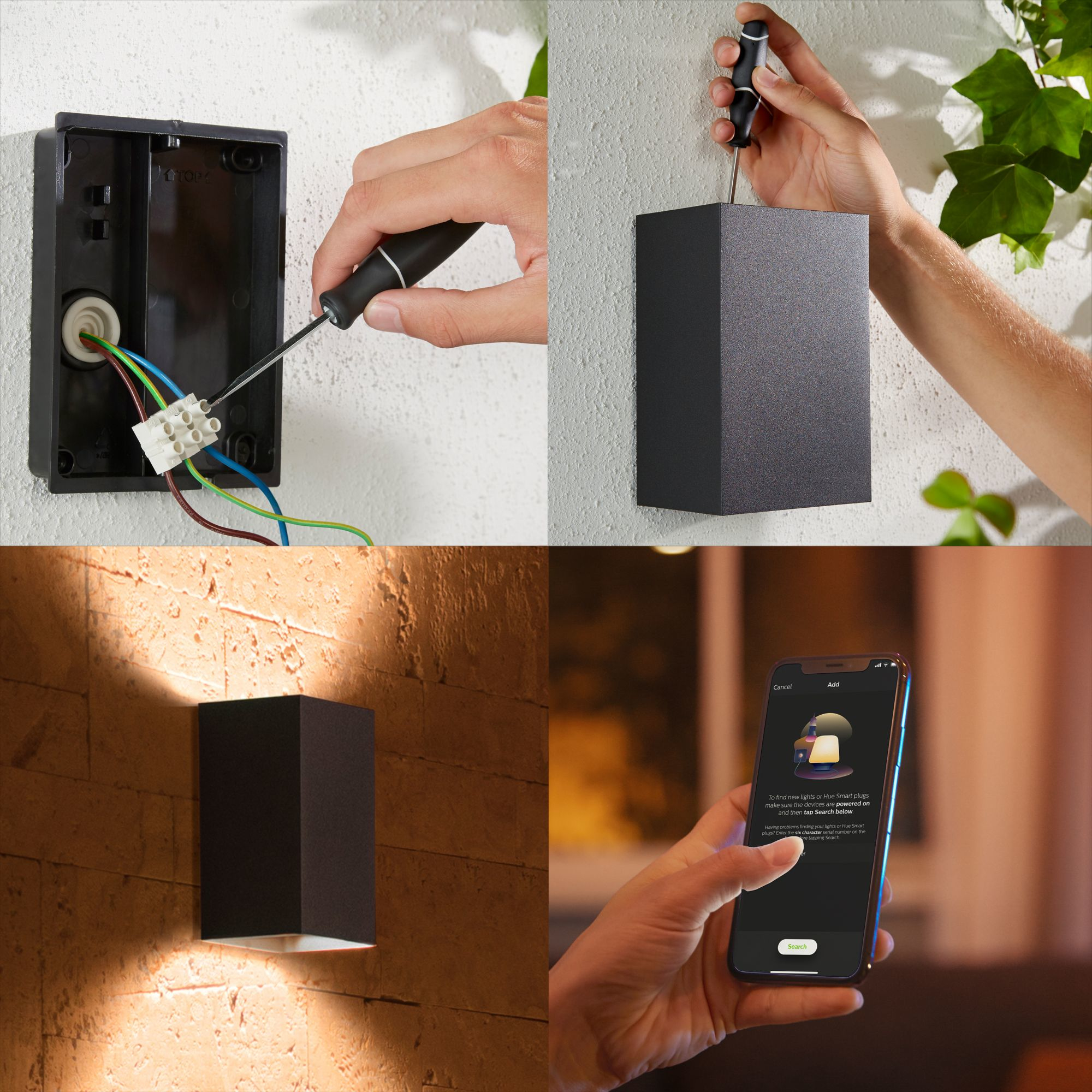 Philips Hue White and Color ambiance Resonate Outdoor Wandleuchte