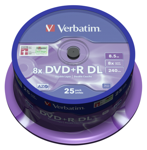 1x25 Verbatim DVD+R Double Layer