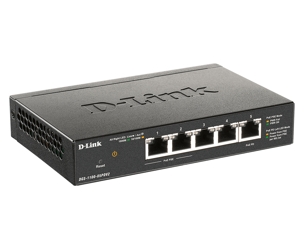 D-Link DGS-1100-05PDV2 5-Port Gigabit Smart Switch – Ansicht 3