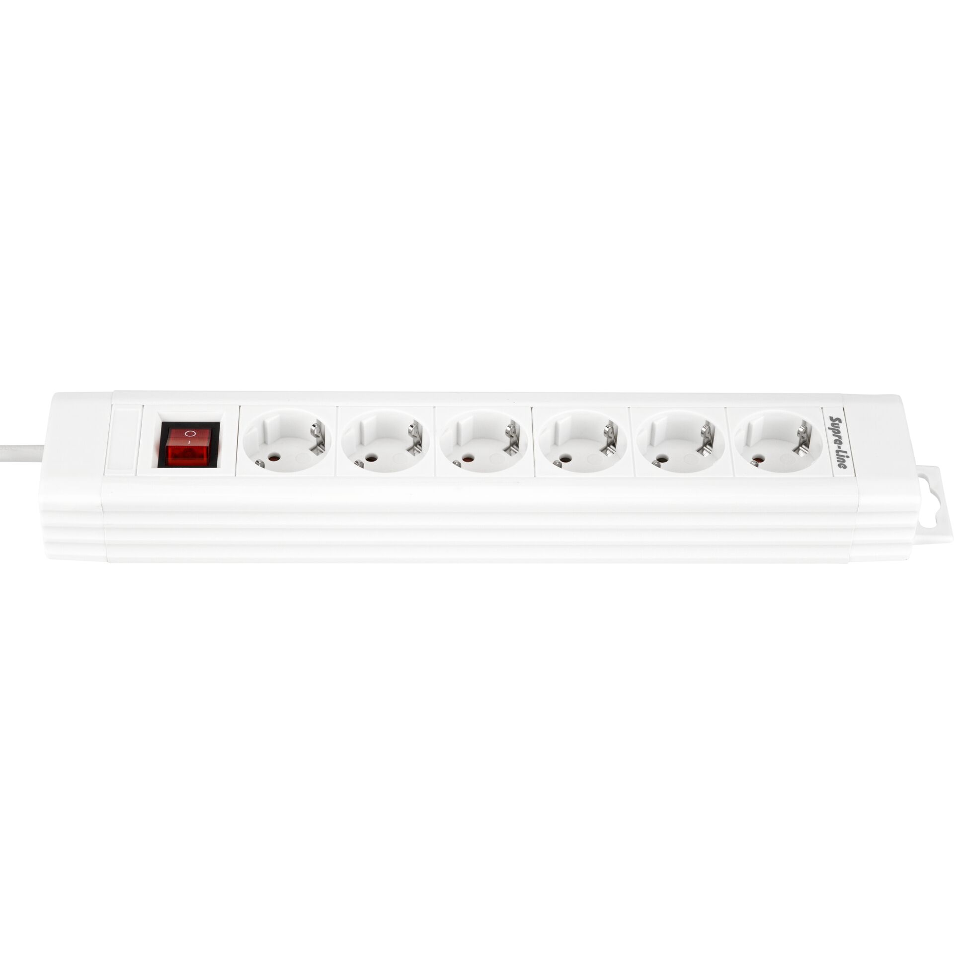 REV Steckdosenleiste 6-fach 2,4m Supraline m. Schalter weiss 767454_03