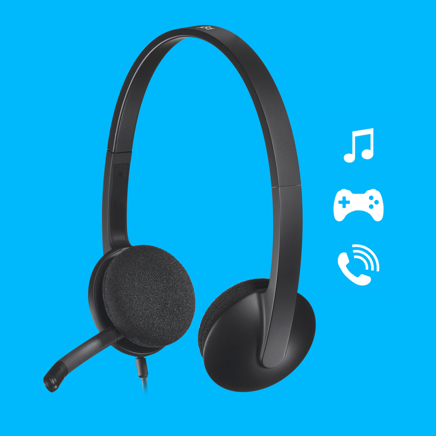 Logitech H340 USB Computer Headset Kopfhörer Verkabelt Kopfband Büro/Callcenter USB Typ-A Schwarz