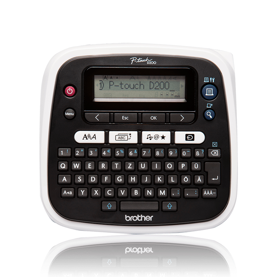 Brother P-touch D200BW Desktop Beschriftungsgerät – Ansicht 1