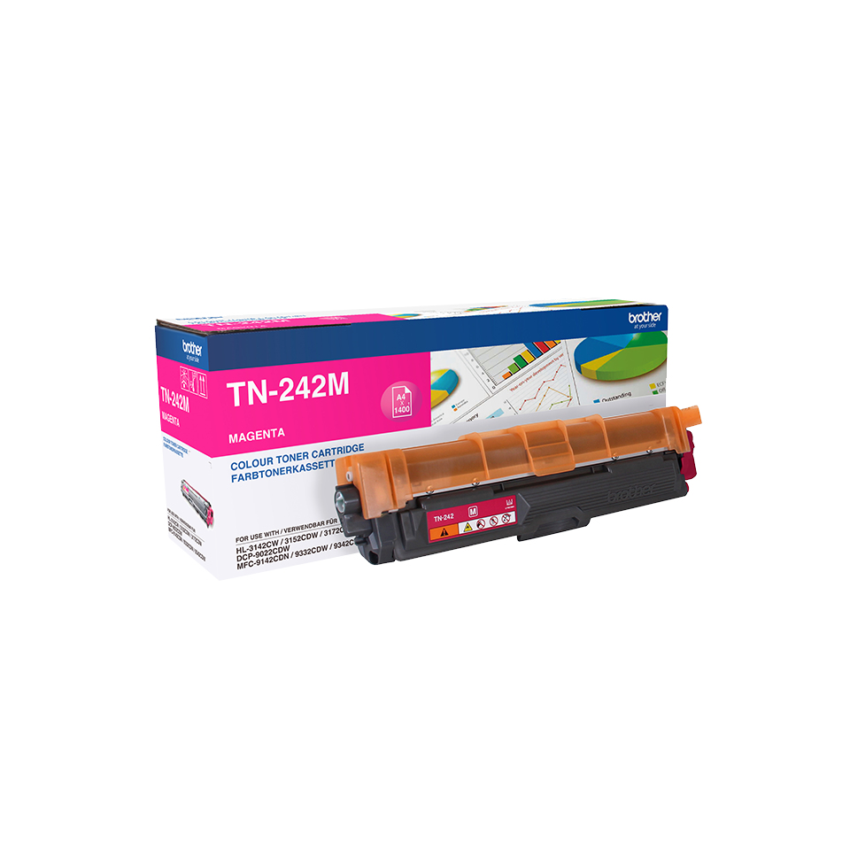 Brother TN-242M Lasertoner 1400Seiten Magenta Lasertoner / Patrone