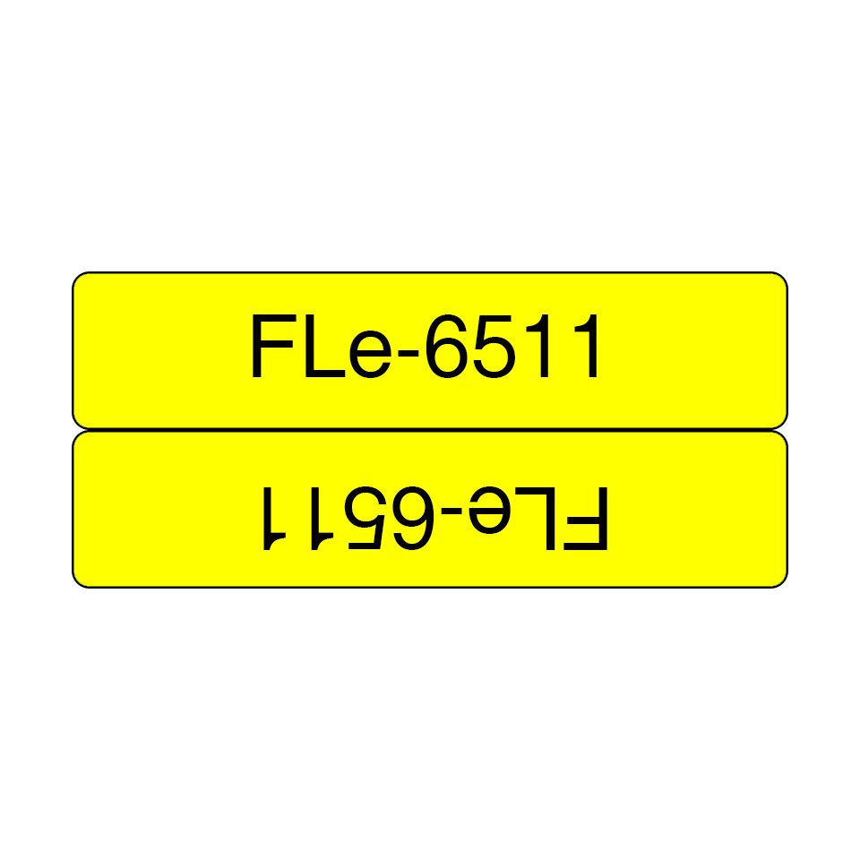Brother FLE6511 Etiketten erstellendes Band Schwarz auf gelb