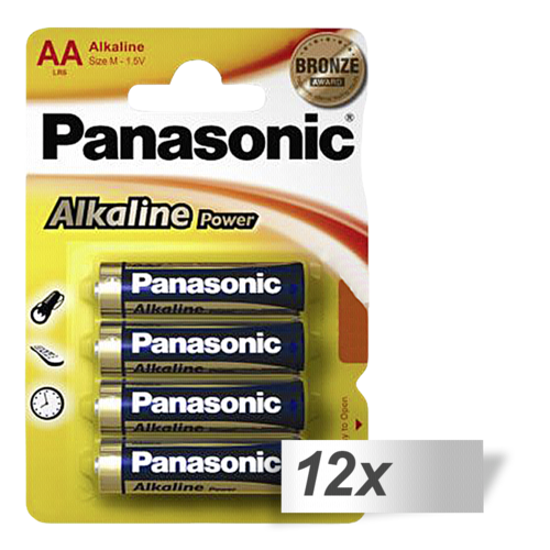 12x4 Panasonic Alkaline Power Mignon LR6 AA