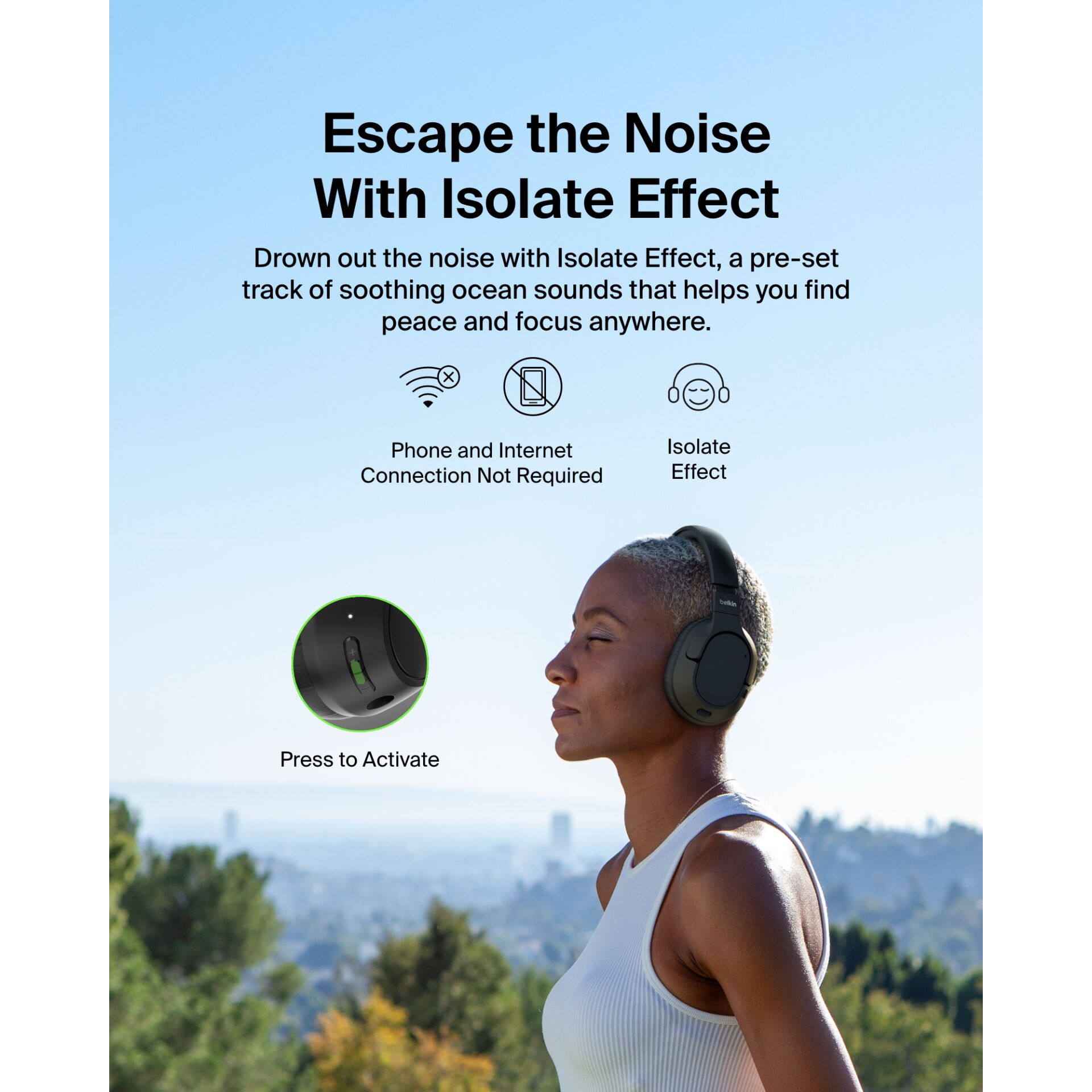 Belkin Soundform Isolate OverEar kabellos, schwarz     AUD008hqBK 139766_16