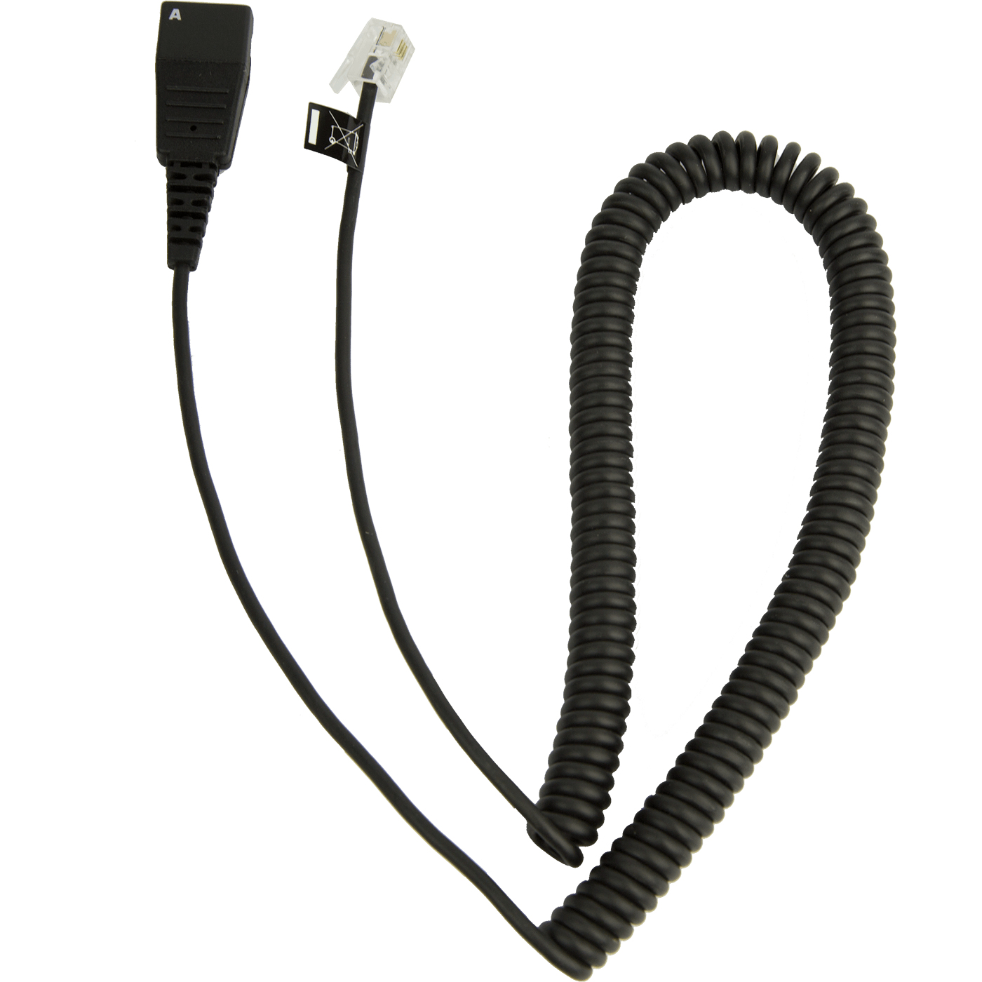 JABRA Kabelunterteil QD auf RJ10 (Lucent/Cisco, 2 m, spiral) – Ansicht 1