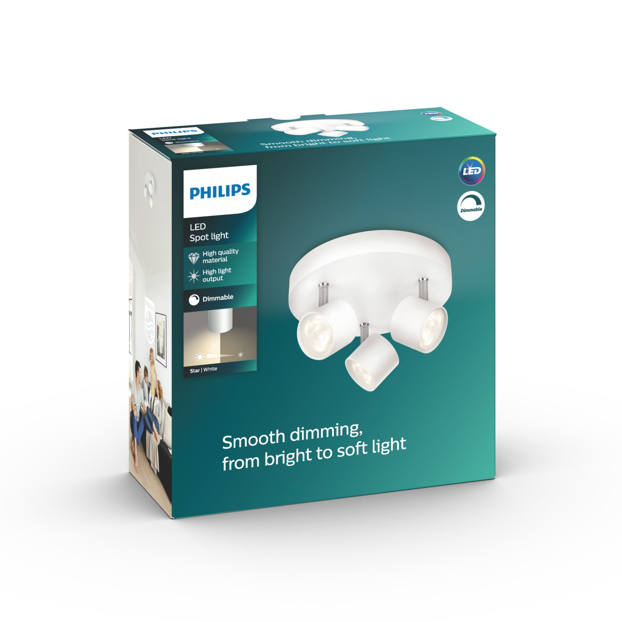 Philips myLiving LED Spot Star 3flg. 1500lm, Weiß 19678112_0271131698