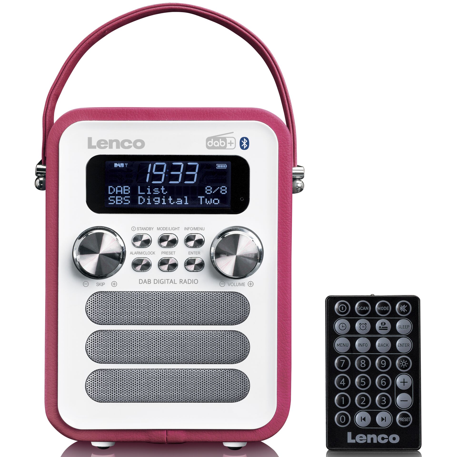 Lenco PDR-051 pink/weiss