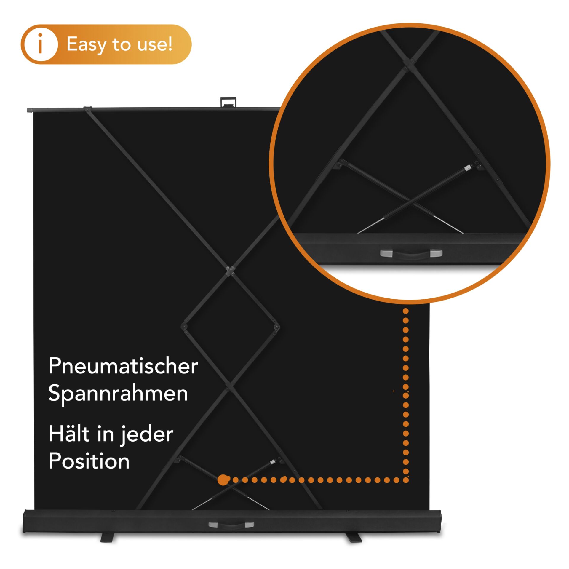walimex pro Roll-up Panel Hintergrund 210x220cm schwarz