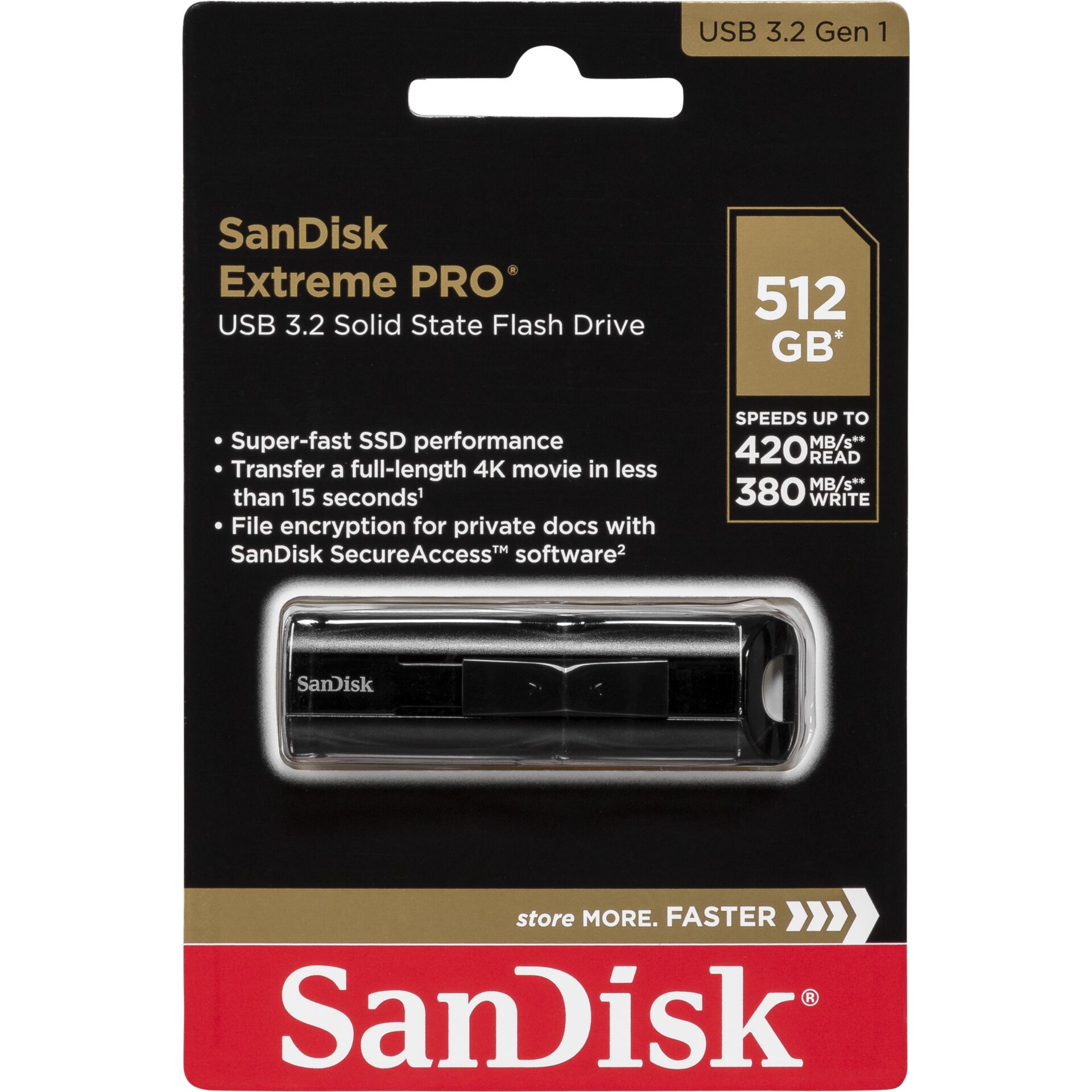 SanDisk Cruzer Extreme PRO 512GB USB 3.2         SDCZ880-512G-G46