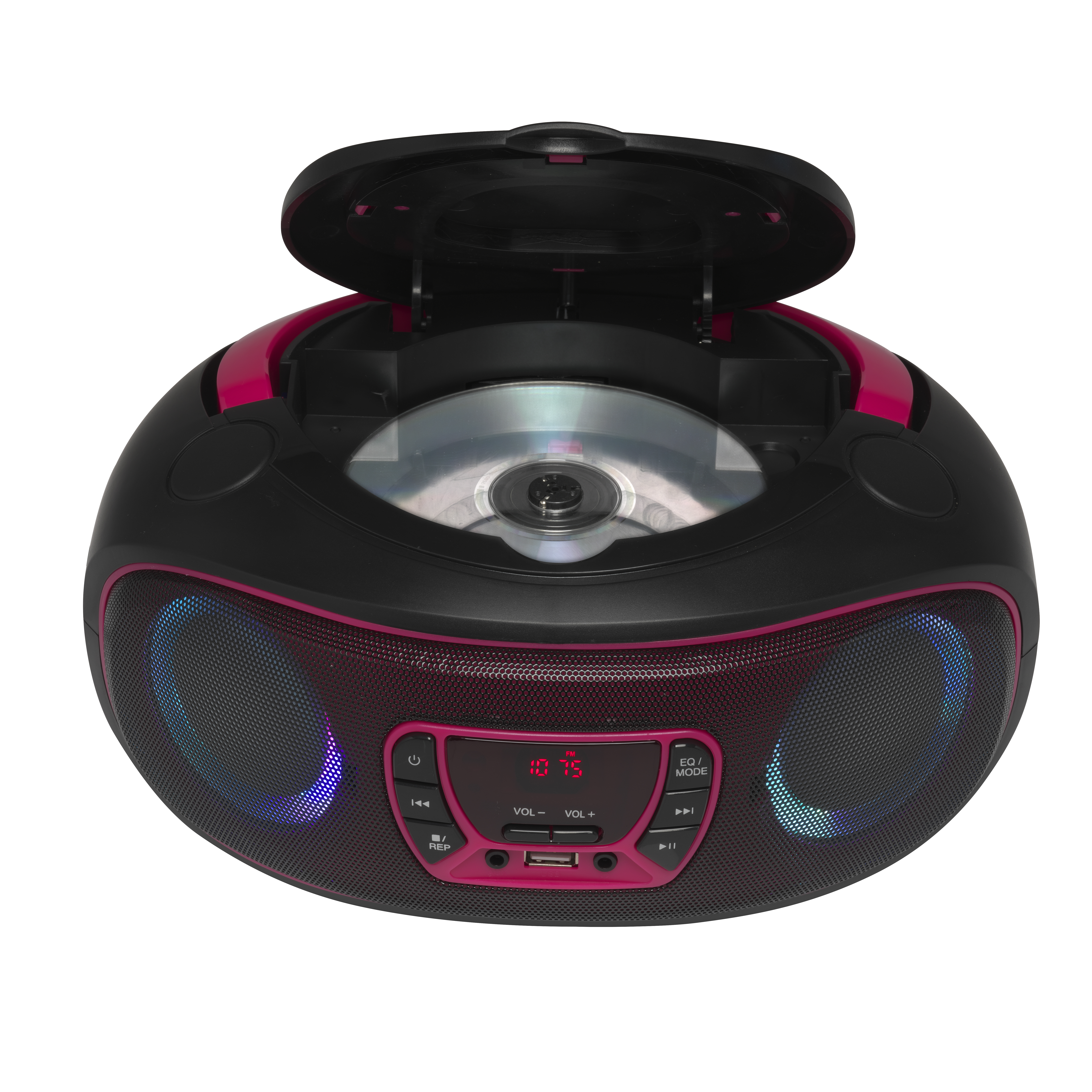 Denver TCL-212BT PINK CD-Player Tragbarer CD-Player Schwarz, Pink