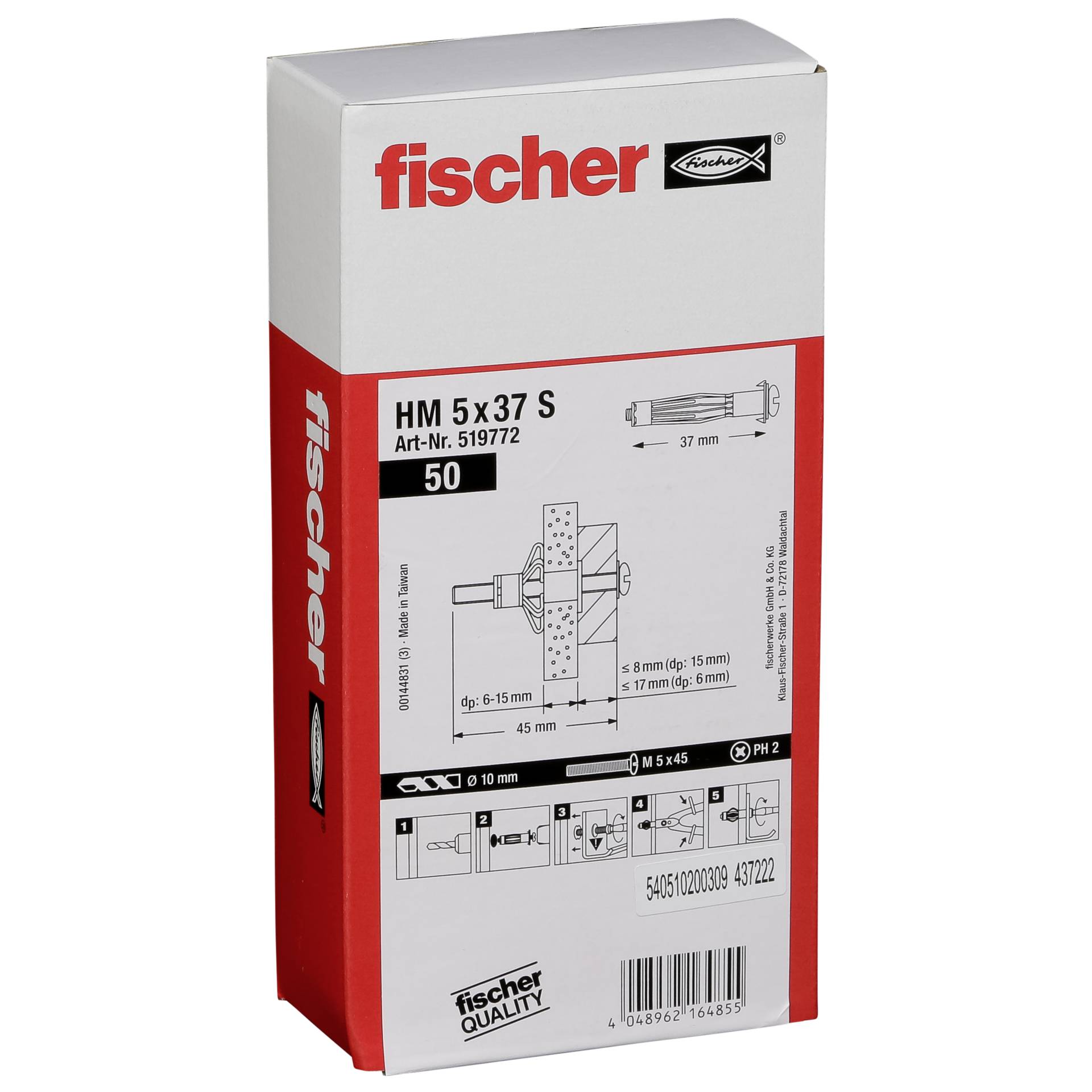 Fischer Hohlraum-Metalldübel HM