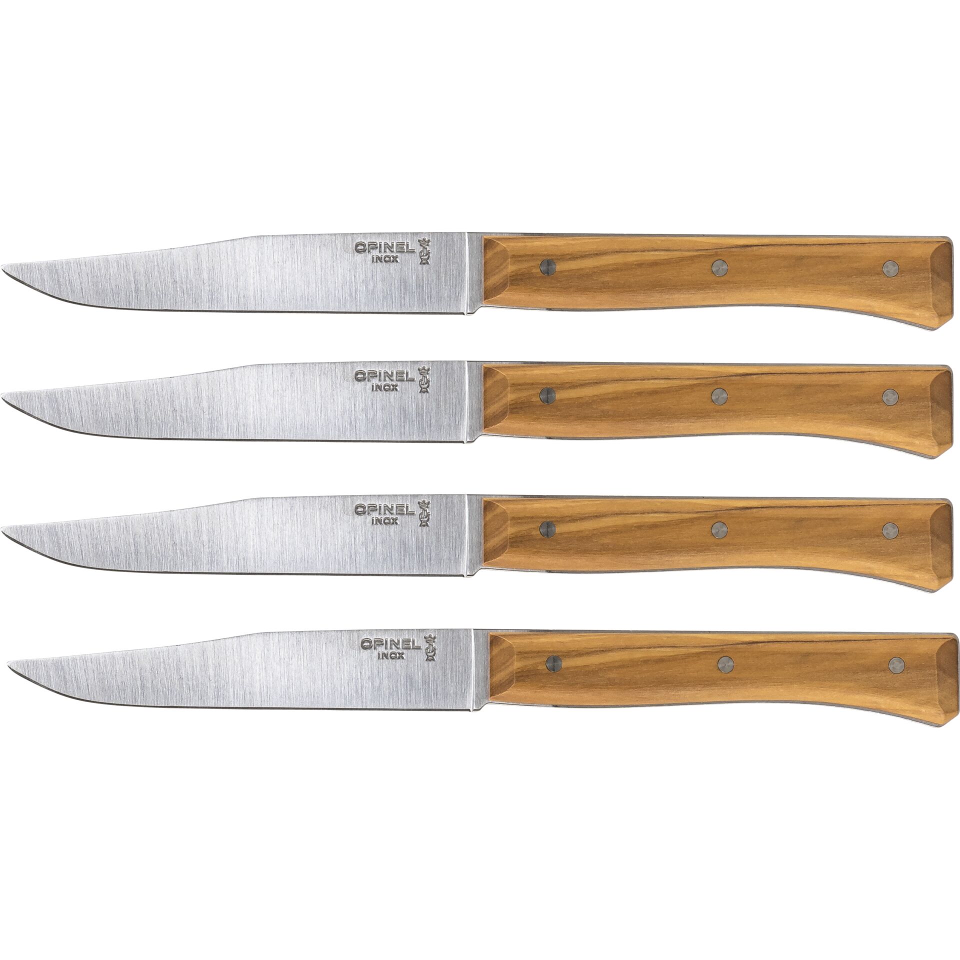 Opinel Tischmesserset Facette 4-teilig Olivenholz 831791_00