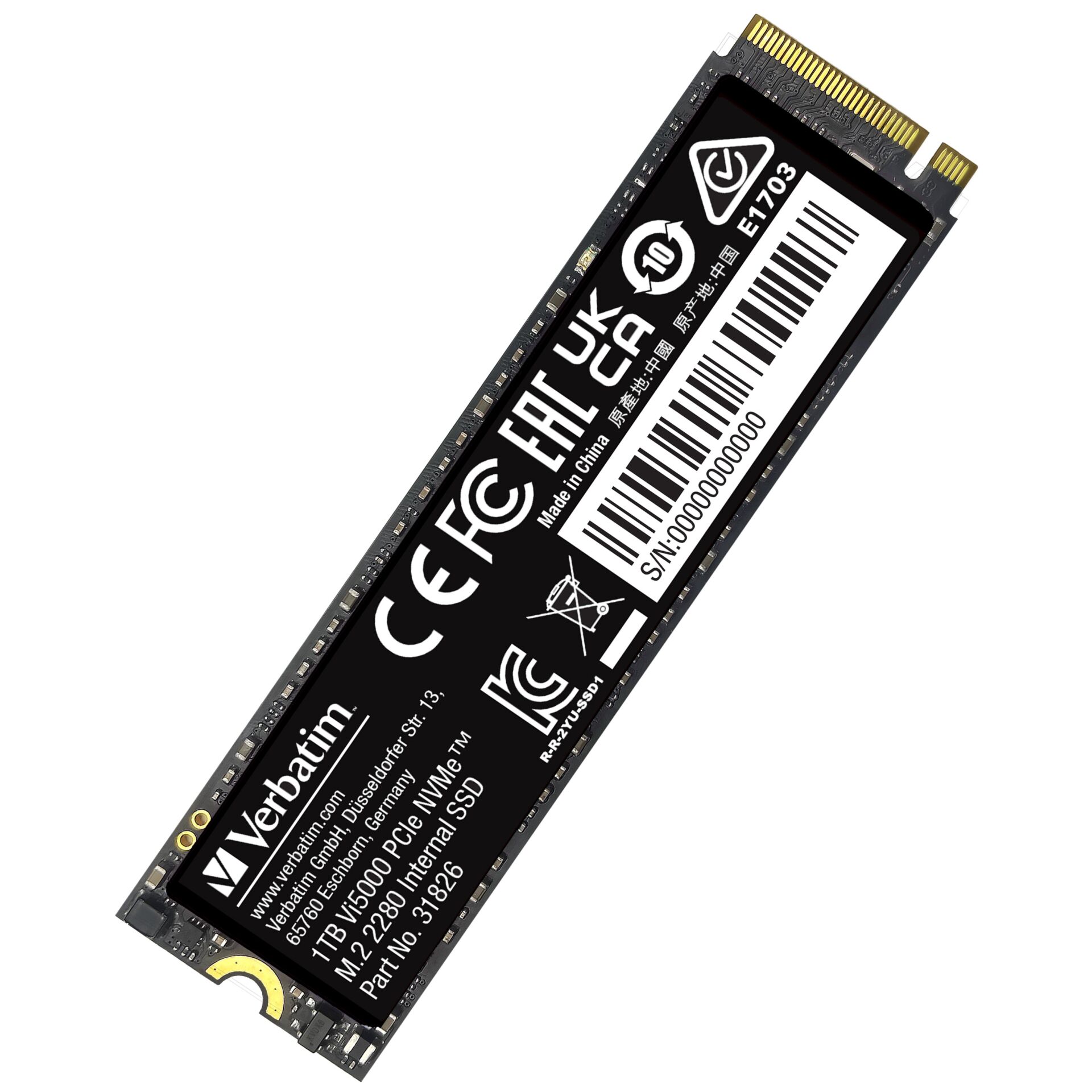 Verbatim Vi5000 M.2 SSD      1TB PCIe4 NVMe                 31826 828718_00