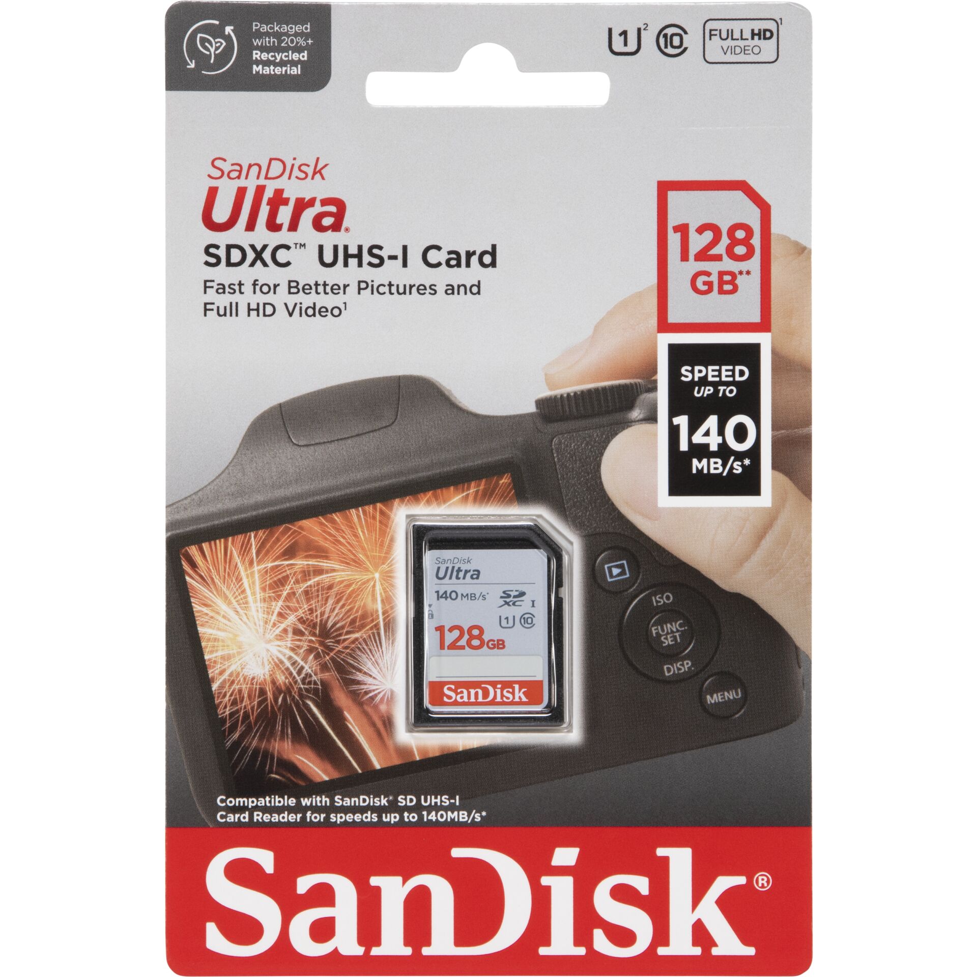 SanDisk Ultra SDXC UHS-I   128GB 150MB/s       SDSDUNB-128G-GN6IN