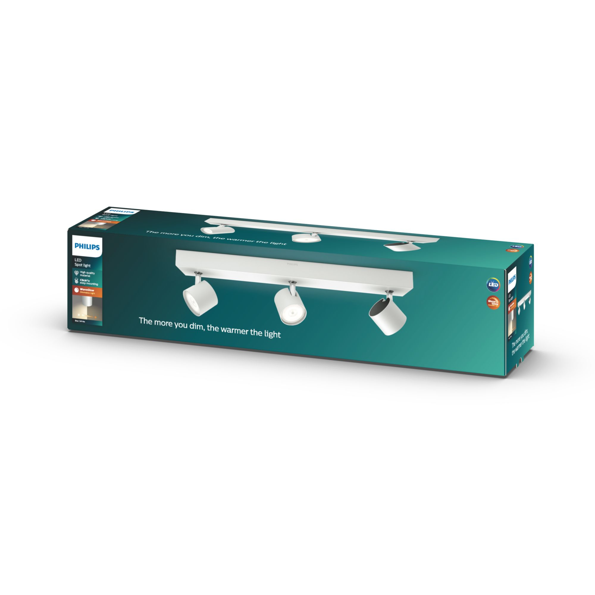 Philips Star LED Spot 3flg. 1500lm WarmGlowDimmen Weiß 32774756_1359924195