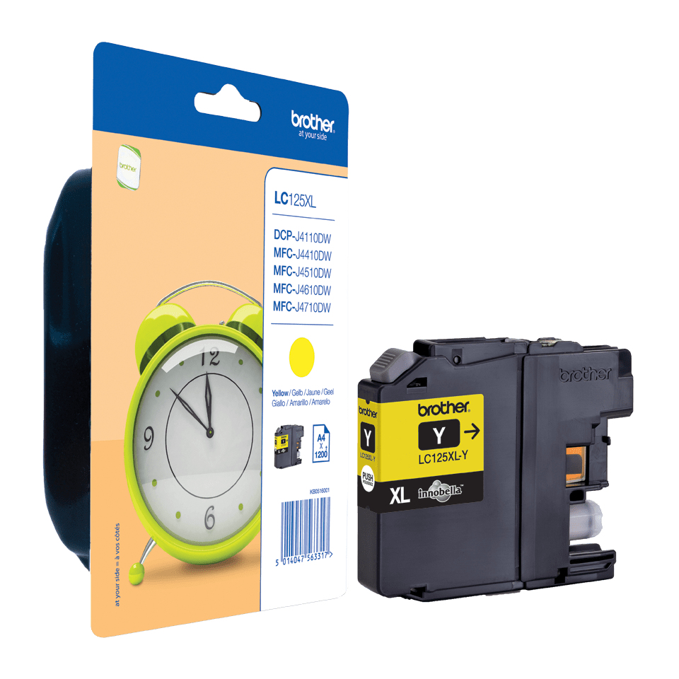 Brother Tintenpatrone LC-125XLY Gelb (ca. 1200 Seiten) – Ansicht 3