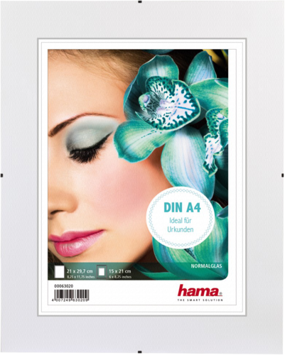 Hama Clip-Fix PS DIN A4 21x29,7 rahmenlos Polystyrol 61595