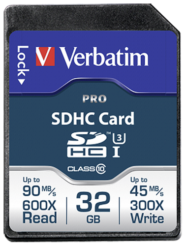 Verbatim SDHC Karte Pro     32GB