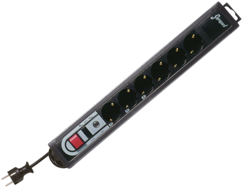 REV Überspannungsschutz 6-fach 3,0 m Supra-Guard schwarz