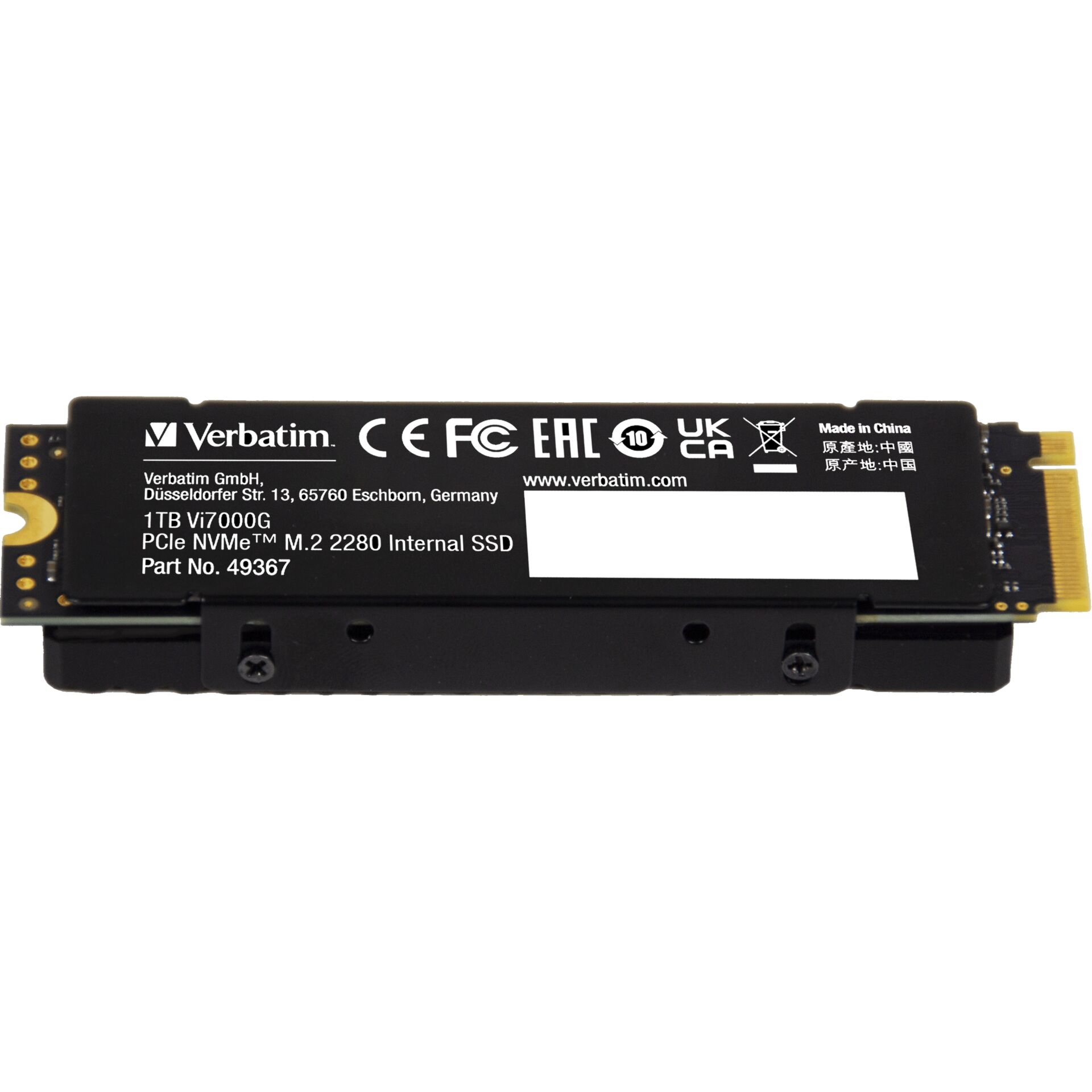 Verbatim Vi7000 PCle NVMe M.2 SSD 1TB                    49367