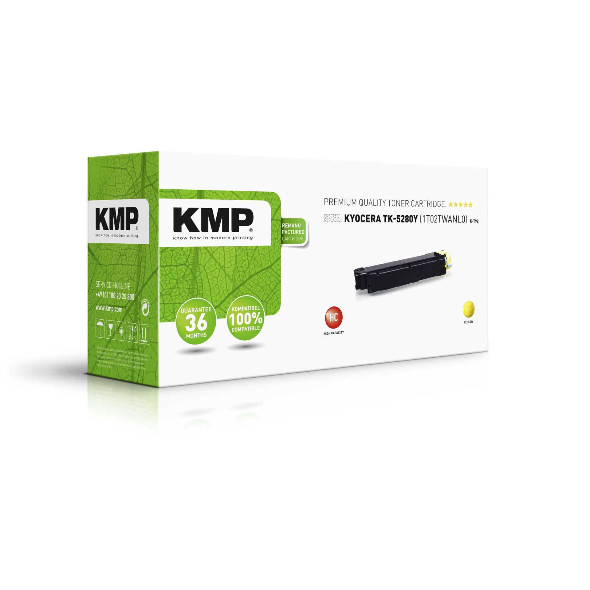 KMP K-T92 Toner yellow kompatibel mit Kyocera TK-5280 Y 510400_01