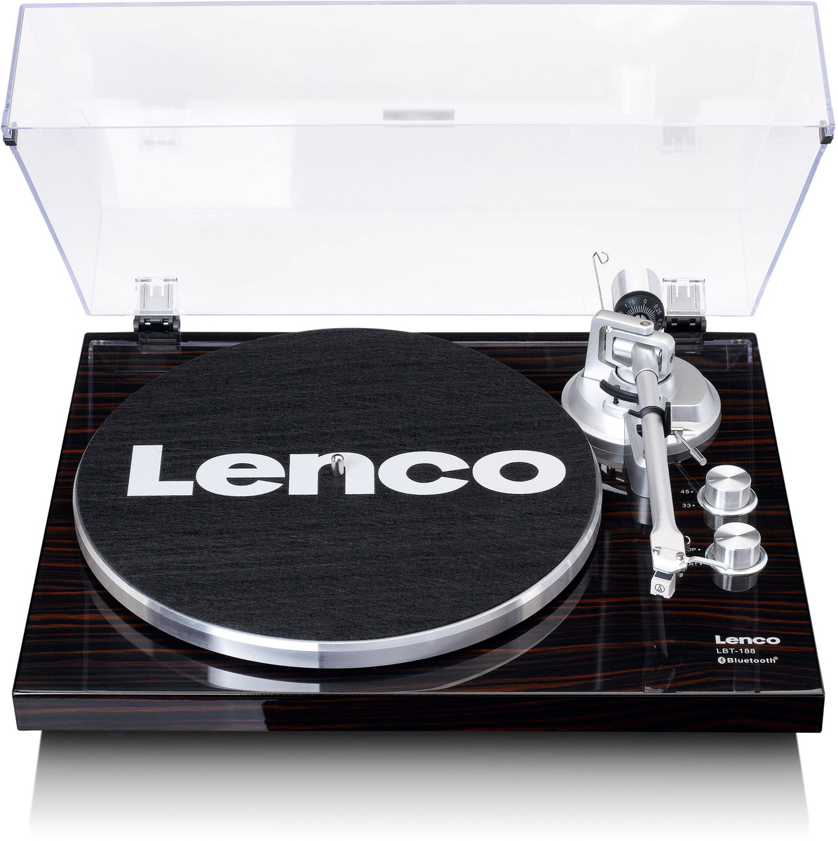 Lenco LBT-188 Bluetooth Plattenspieler mit USB -Walnuss-