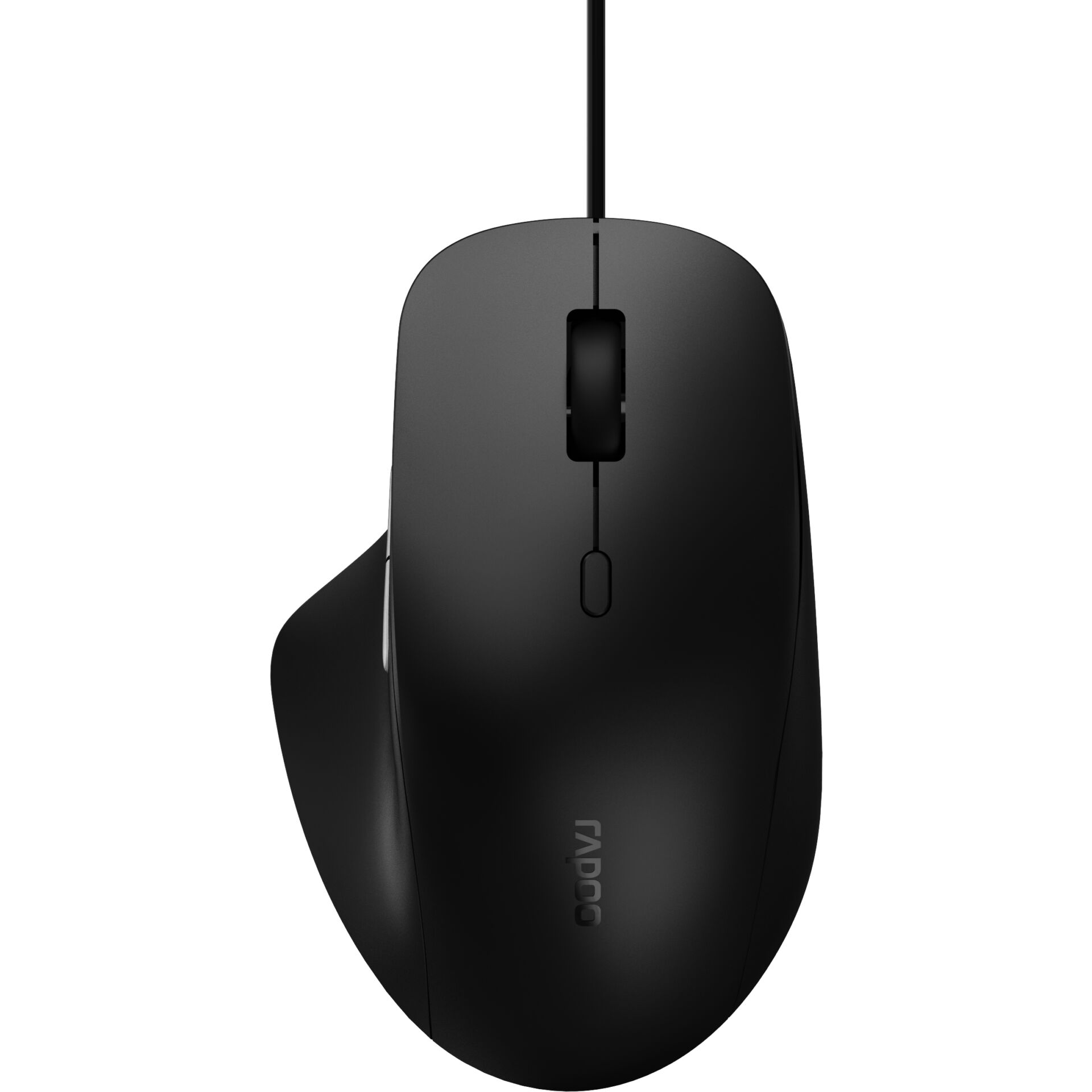 Rapoo N500 Schwarz ergonomische Kabelgebundene optische Maus