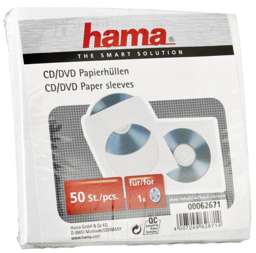 1x50 Hama CD-ROM-Papierhüllen