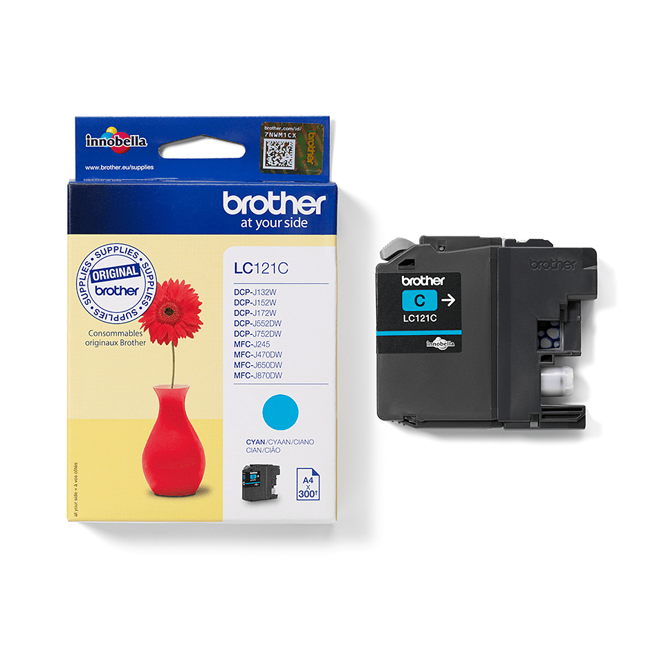 Brother Tintenpatrone LC-121C Cyan (ca. 300 Seiten) – Ansicht 6