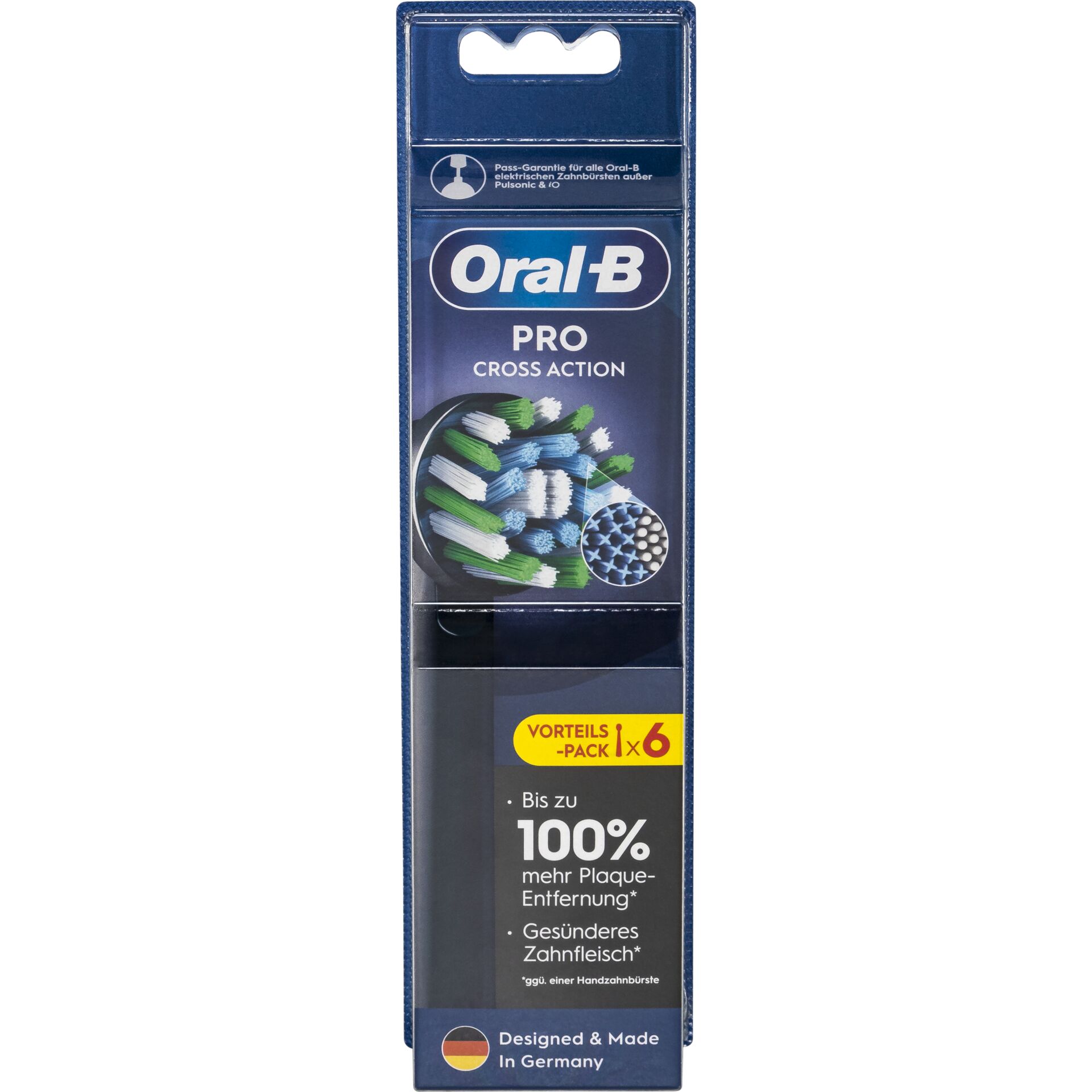 Oral-B Aufsteckbürsten   schwarz ProCrossAction CleanMaximizer6er 802706_00 Oral-B Aufsteckbürsten   schwarz ProCrossAction CleanMaximizer6er 802706_00