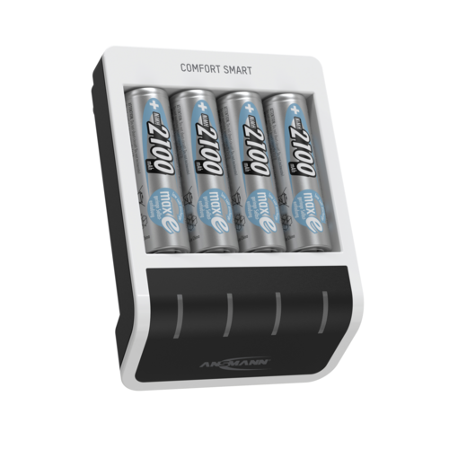 Ansmann Comfort Smart Ladegerät inkl. 4 AA Mignon Akkus 2100mAh