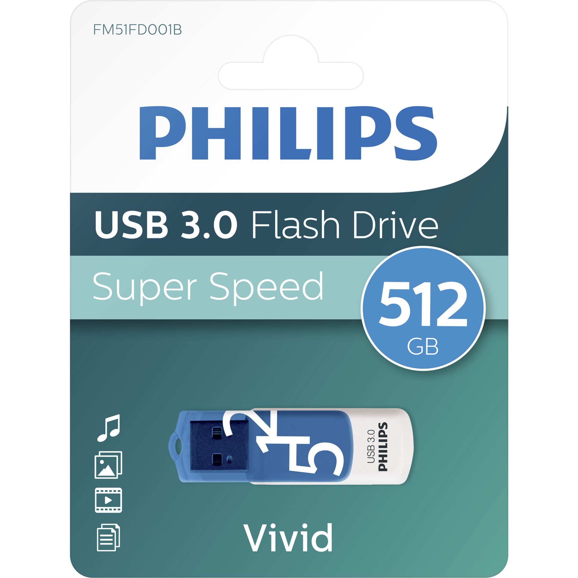 Philips USB 3.0            512GB Vivid Edition Blue