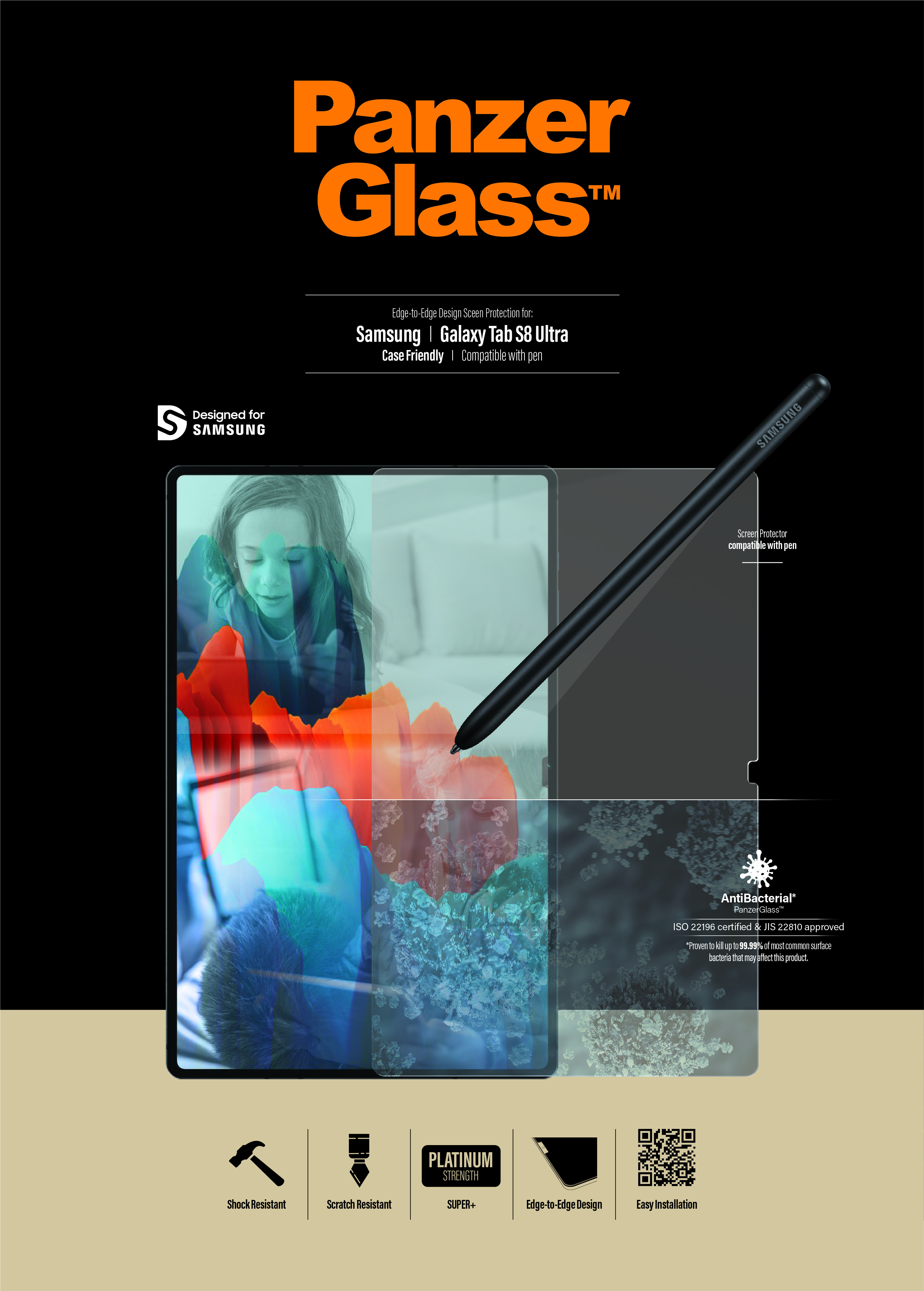 PanzerGlass Samsung Galaxy Tab S8 Ultra-Screen Protector Glass 95614226_0816973904