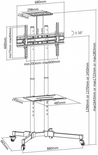 438937_02 "Reflecta TV Stand 70VCE-Shelf"