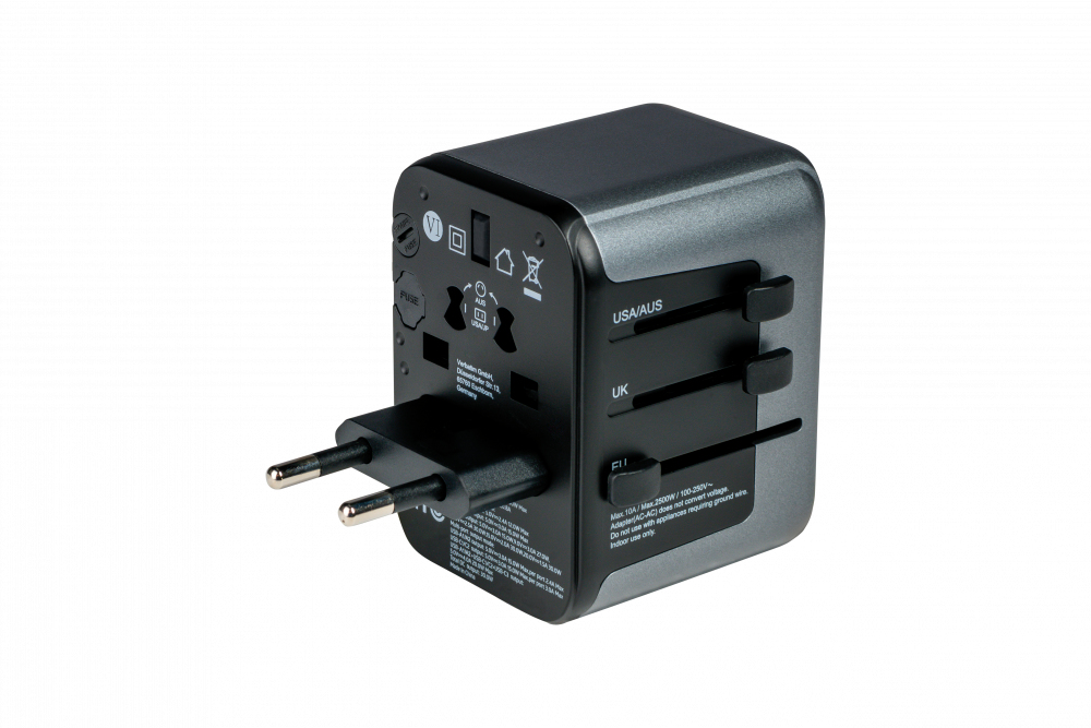 Verbatim Uni.Travel Adapt.UTA-03 USB-C 30W 2xUSB-C 2xUSB-A  49545 – Ansicht 4
