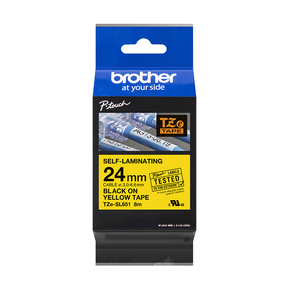 Brother TZe-SL651  gelb/schwarz, 24 mm, selbstlaminierend, 8 m 85939649_1187977398