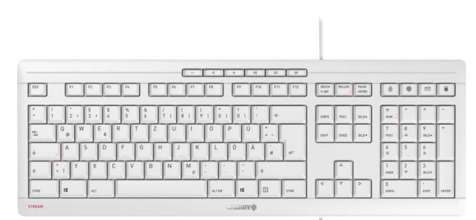 CHERRY JK-8500 Tastatur USB QWERTZ Deutsch Weiß