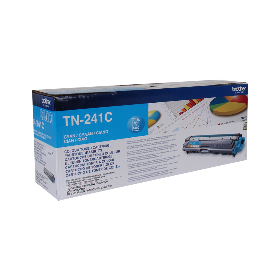 Brother TN-241C Laserpatrone 1400Seiten Cyan Lasertoner / Patrone
